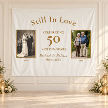 Tapisserie de fond pour photo de 50e anniversaire