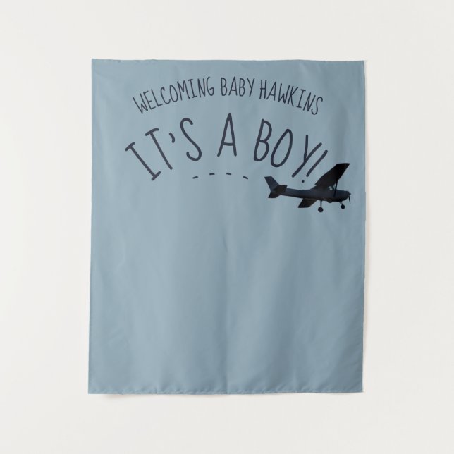 Tapisserie de fond pour photo de baby shower d'avi (Devant)