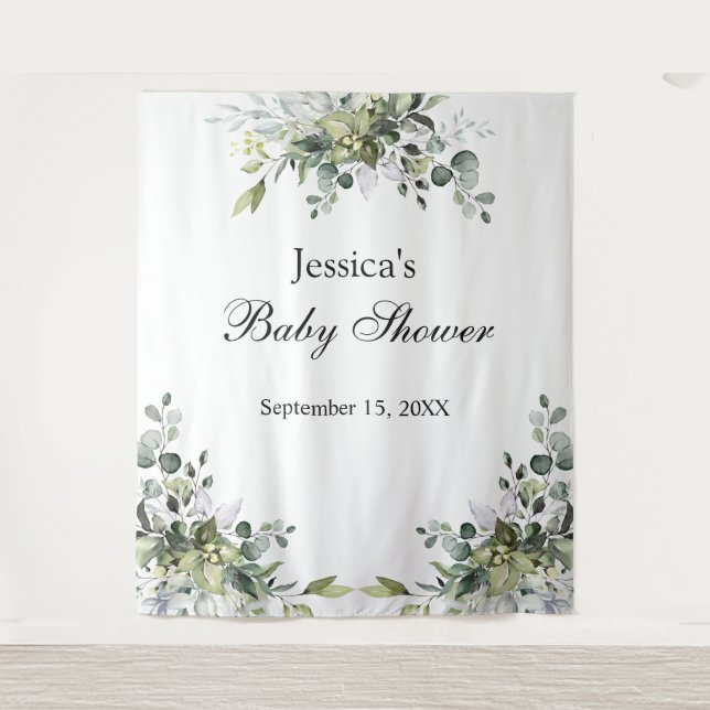 Tapisserie de fond pour photos de Baby Shower Euca (Devant)