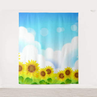Tapisserie de fond pour photos de tournesol amusan