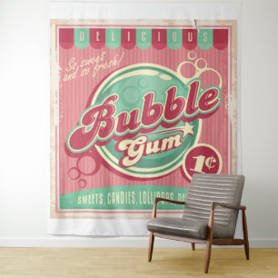 Tapisserie de gomme à bulles