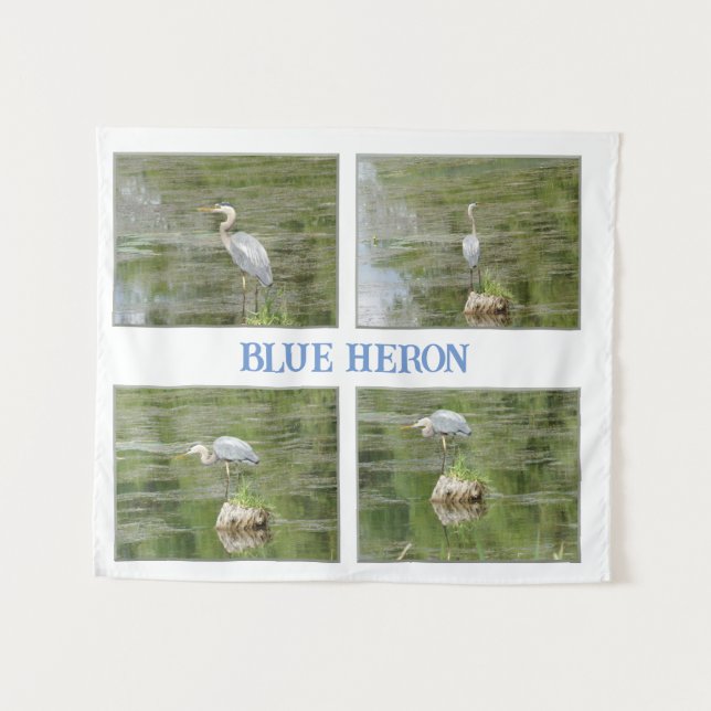 Tapisserie de Héron bleu (Devant (Horizontal))