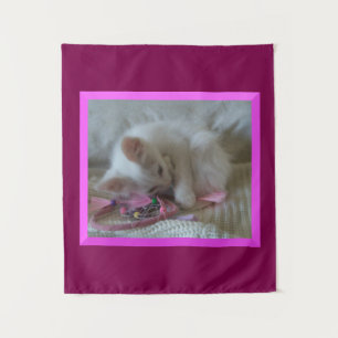 Tapisserie de Kitten blanc