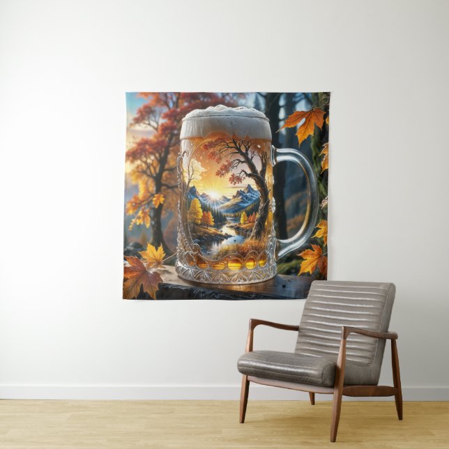 Tapisserie de la bière d'automne (En situation)