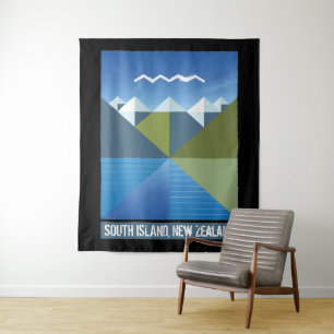 TAPISSERIE DE LA NOUVELLE-ZÉLANDE DE L'ÎLE DU SUD