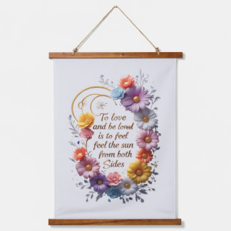 Tapisserie de la Saint Valentin avec une citation 