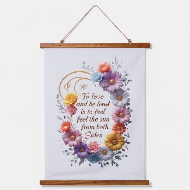 Tapisserie de la Saint Valentin avec une citation  (Recto)