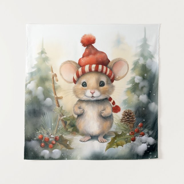 Tapisserie de la souris de Noël (Devant)
