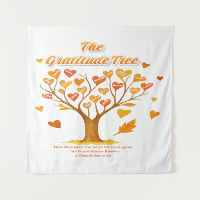 Tapisserie de l'arbre de Gratitude (Devant)