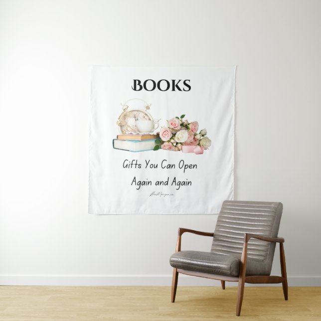 Tapisserie de livres (En situation)