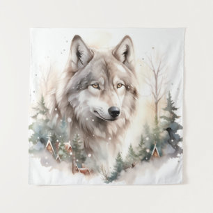 Tapisserie de loup d'hiver