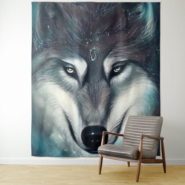 Tapisserie de loup magique (En situation)