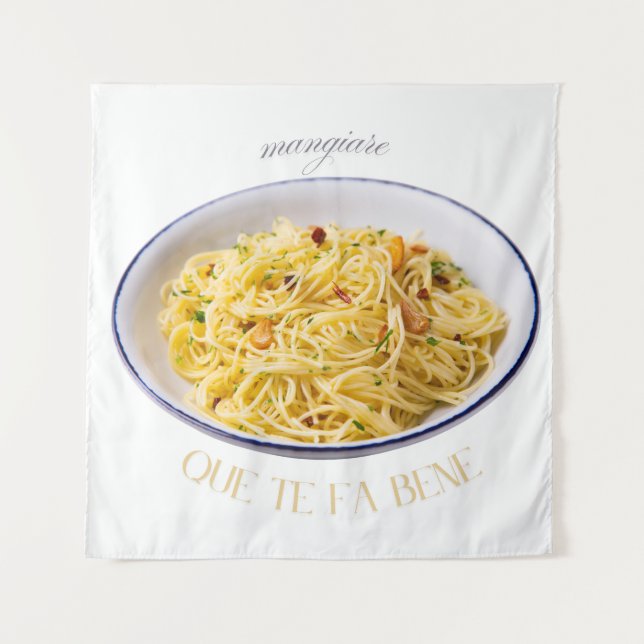 Tapisserie de Mangiare Pasta Art (Devant)