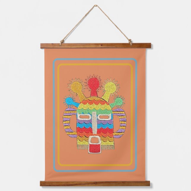 Tapisserie de Masque Diablo Huma - Arrière - plan  (Recto)