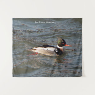 Tapisserie de Merganser à poitrine rouge