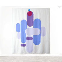 Tapisserie de Motif bleu GeoMetric