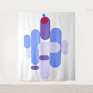 Tapisserie de Motif bleu GeoMetric