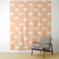 Tapisserie de Motif Citrouille Abstrait