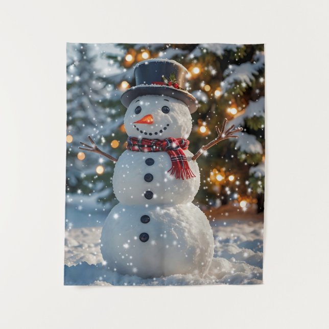 Tapisserie de Noël Snowman (Devant)