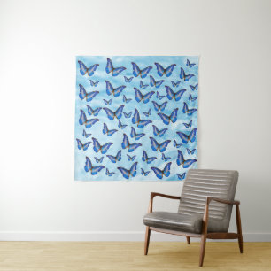 Tapisserie de papillons bleus