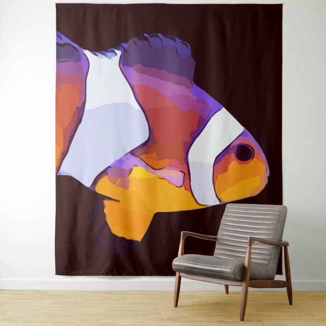 Tapisserie de poisson verni (En situation)