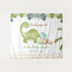 Tapisserie de signe de Baby Shower de dinosaure