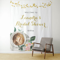 Tapisserie de signe de fête prénuptiale Coffee Lov