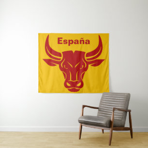 Tapisserie de texte personnalisé Bull stylisée