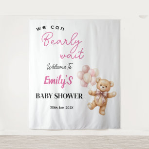 Tapisserie de toile de fond pour Baby Shower Ourso