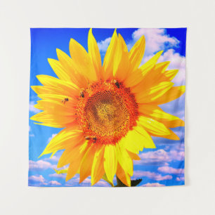 Tapisserie de tournesol et d'abeilles