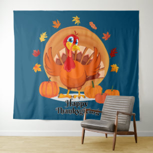Tapisserie de typographie de Thanksgiving joyeux