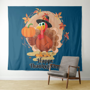 Tapisserie de typographie de Thanksgiving joyeux