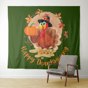 Tapisserie de typographie de Thanksgiving joyeux