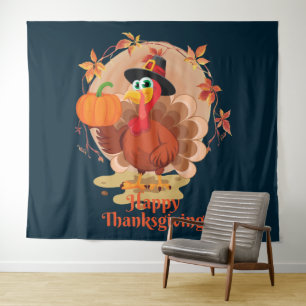 Tapisserie de typographie de Thanksgiving joyeux