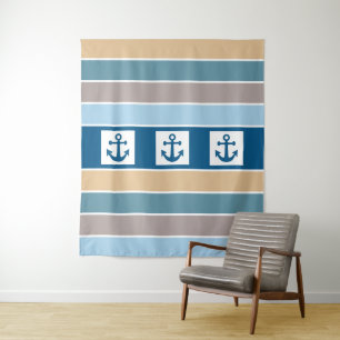 Tapisserie des rayures nautiques