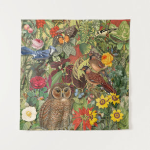 Tapisserie d'oiseaux et de Plantes