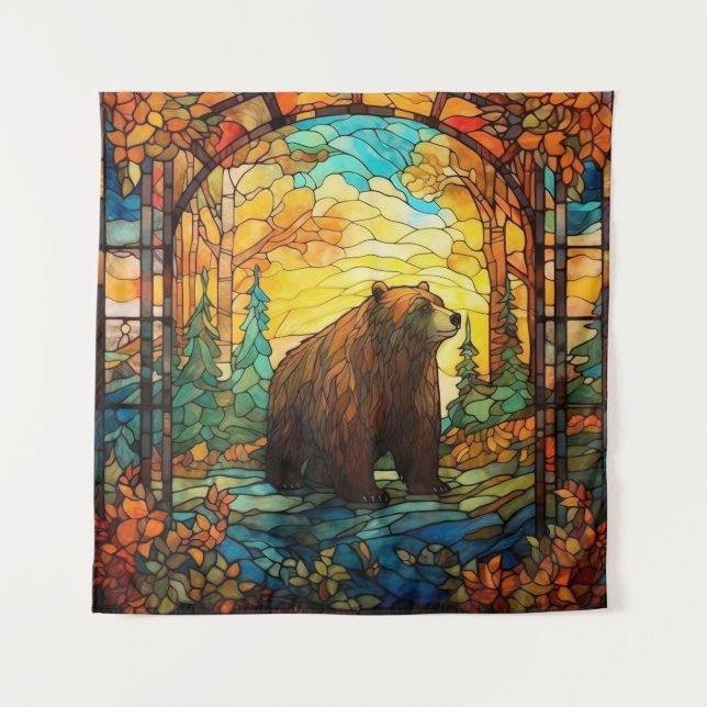 Tapisserie d'ours en verre tendu (Devant)
