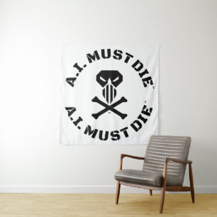 Tapisserie du logo A.I. Must Die™