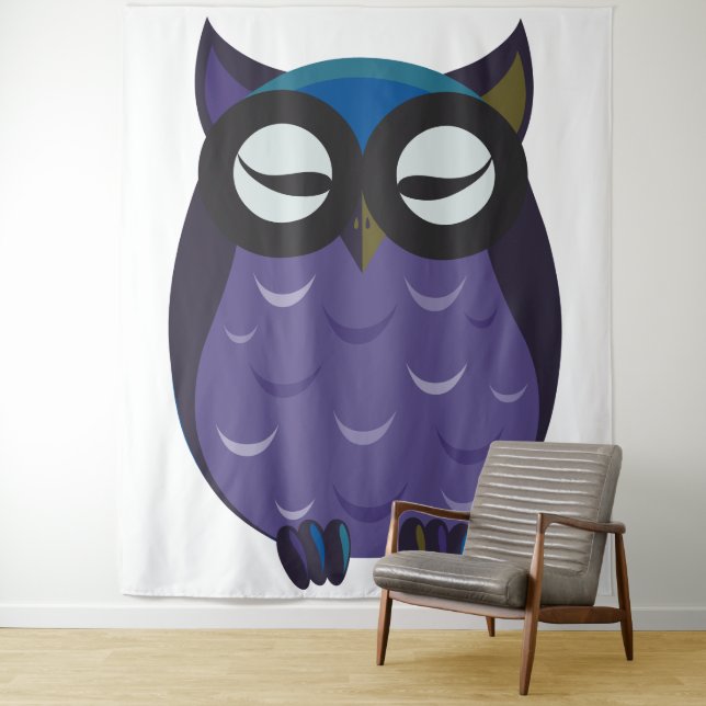Tapisserie du Sage Vieux Hibou (En situation)