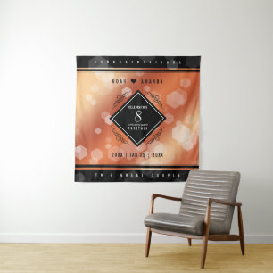 Tapisserie élégante pour les 8 ans de mariage en b
