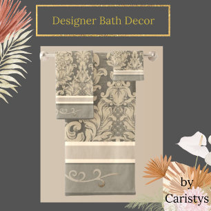 Tapisserie en Brown, Linge de lit, Serviette de sa
