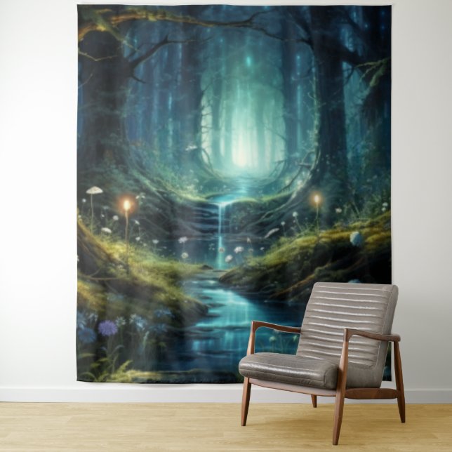 Tapisserie Enchanted Forest Sweet 16 (En situation)