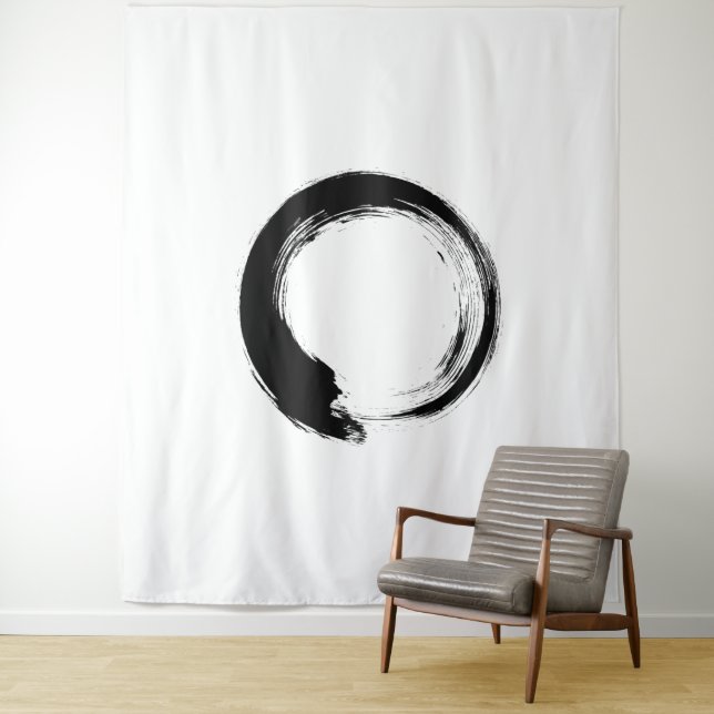 Tapisserie Enso Zen Circle (En situation)