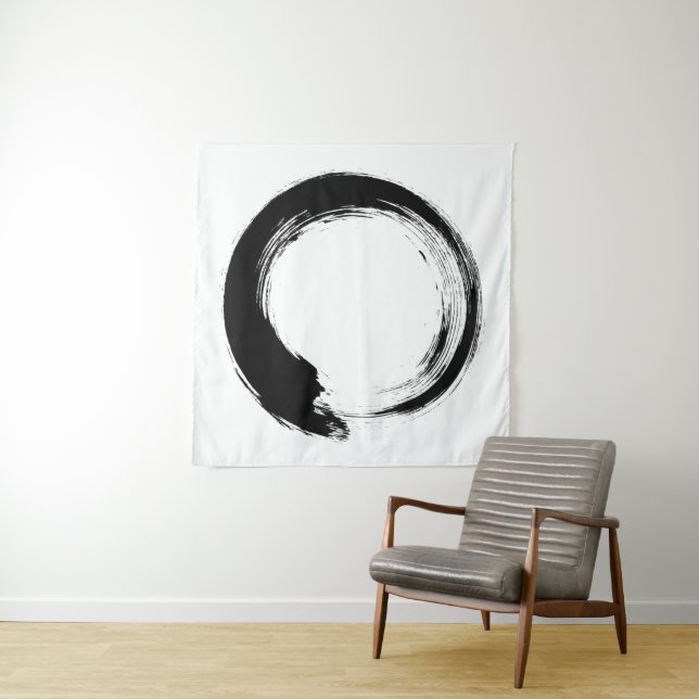 Tapisserie Enso Zen Circle (En situation)