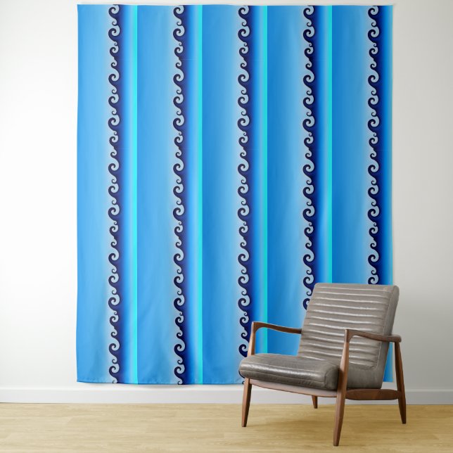 Tapisserie Extra Large Waves 224 cm x 264 cm (En situation)