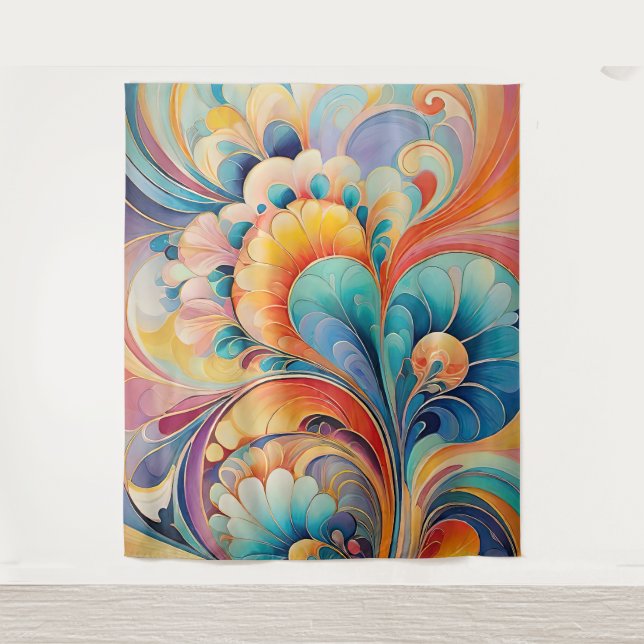 Tapisserie Flora 3 Floral Pastel (Devant)