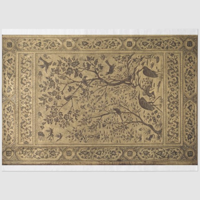 Tapisserie für Vögel und Wälder Seidenpapier (Vorderseite)