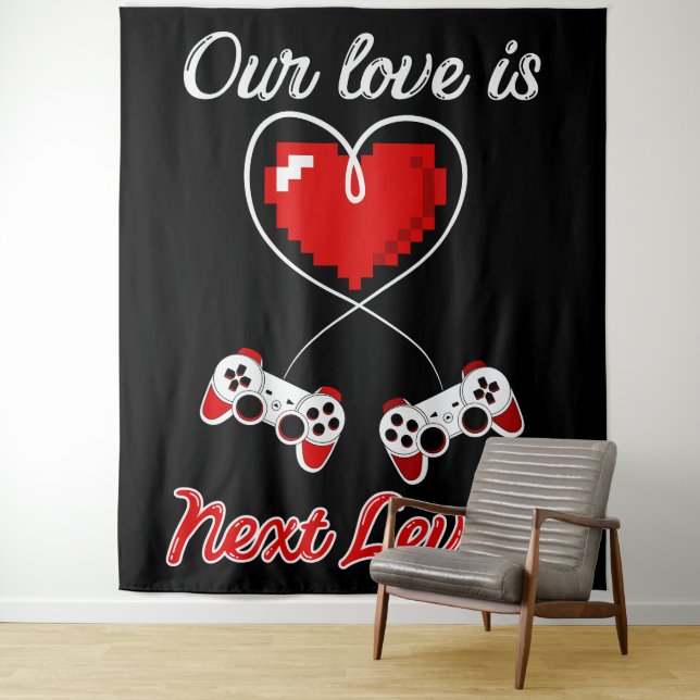 Tapisserie Gamer Valentine (En situation)