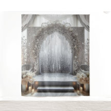Tapisserie grise suspendue pour photos