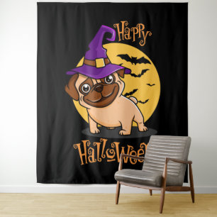 Tapisserie Halloween Puggy
